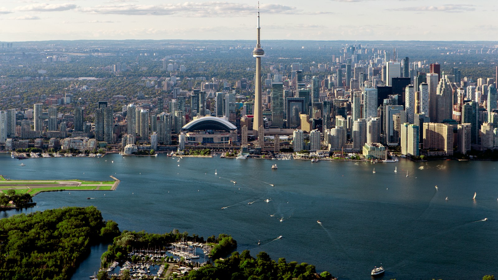 Aerial view of the Toronto skyline