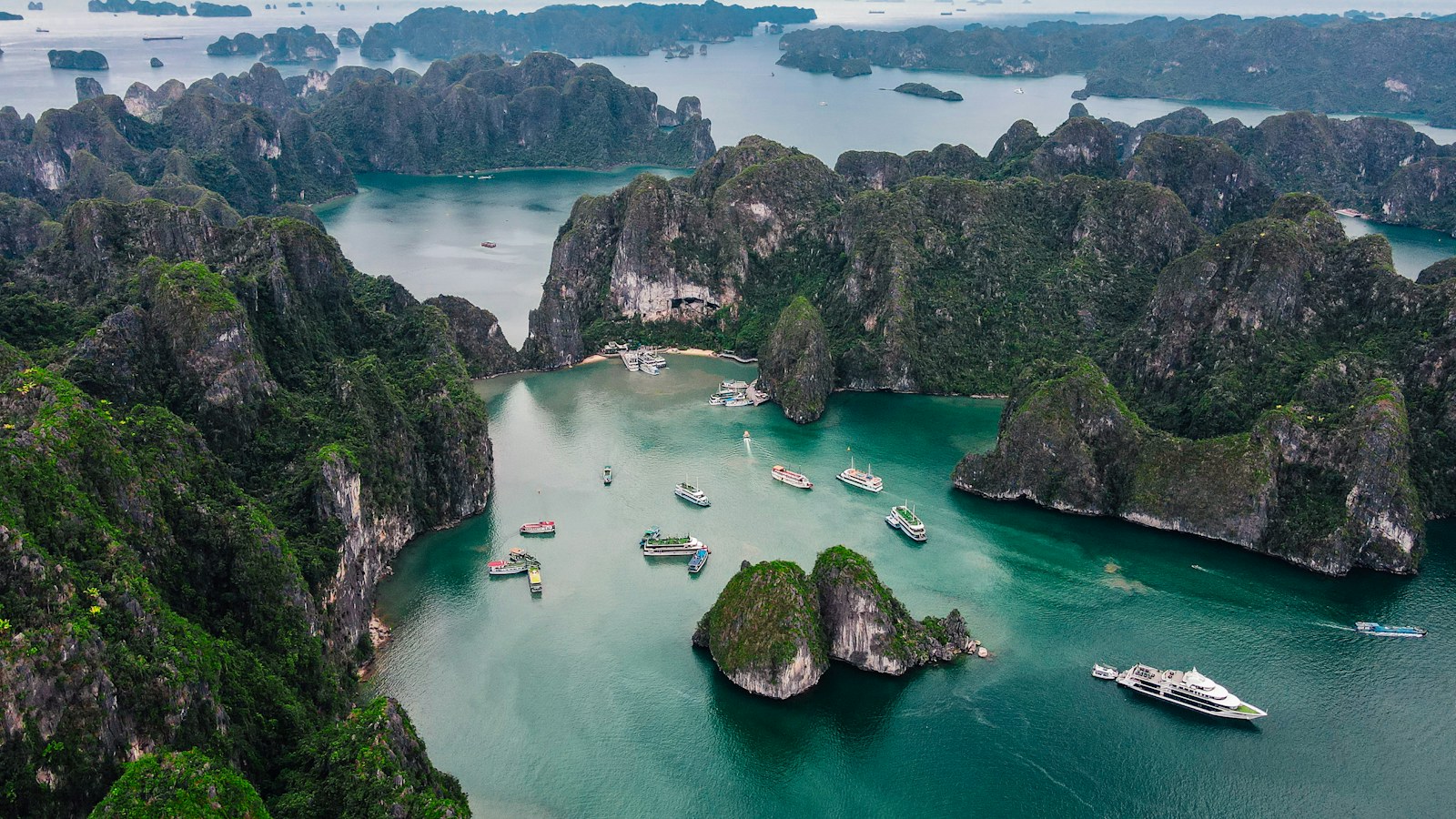 Aerial view of Ha Long Bay, Vietnam