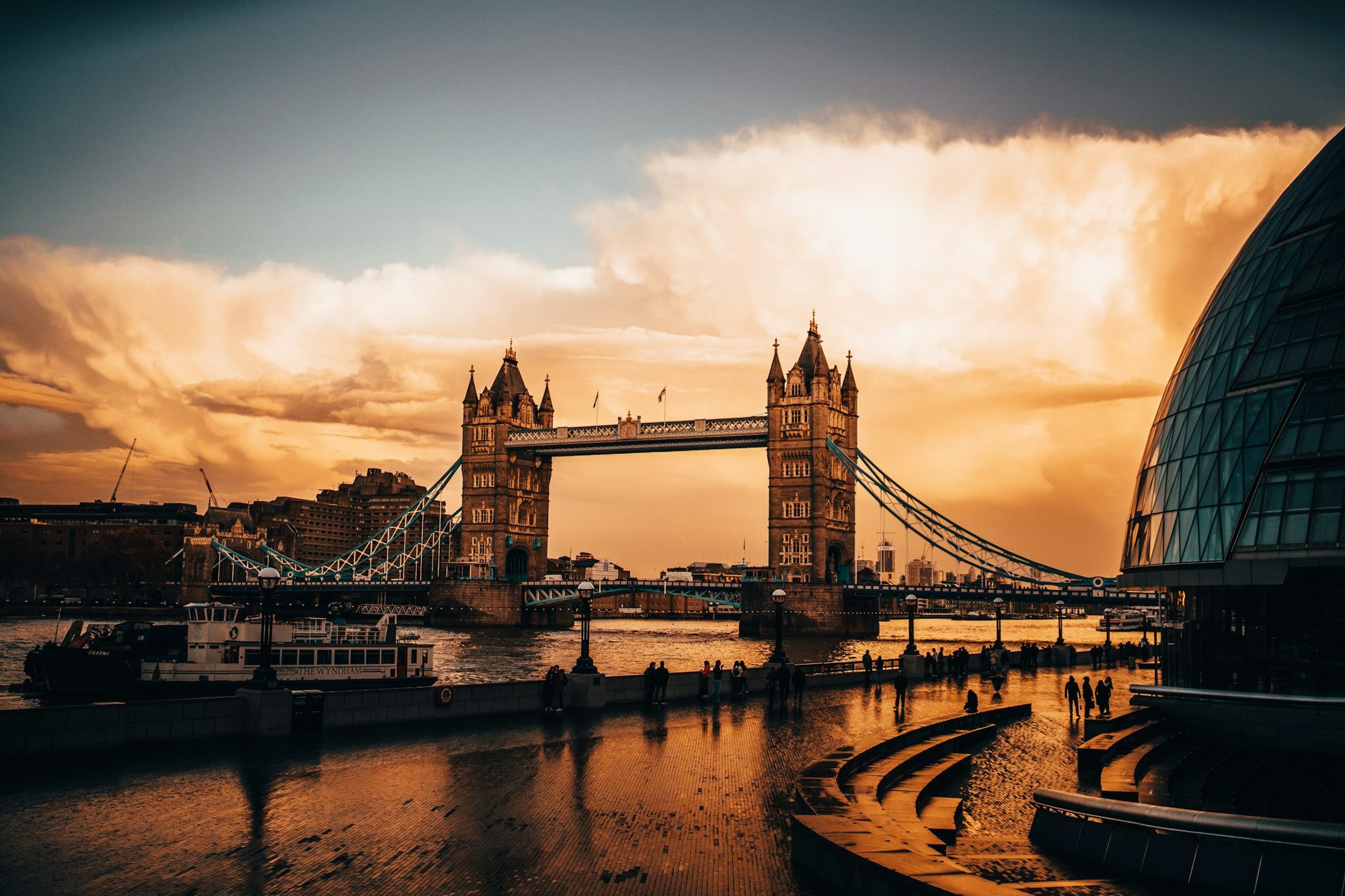 Tower Bridge over the River Thames at golden hour